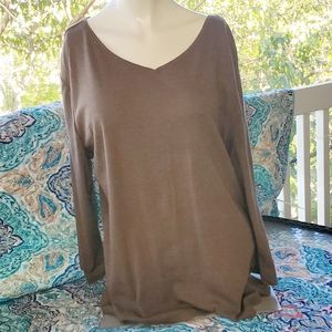 XL Brown Layer Your Look LS Top